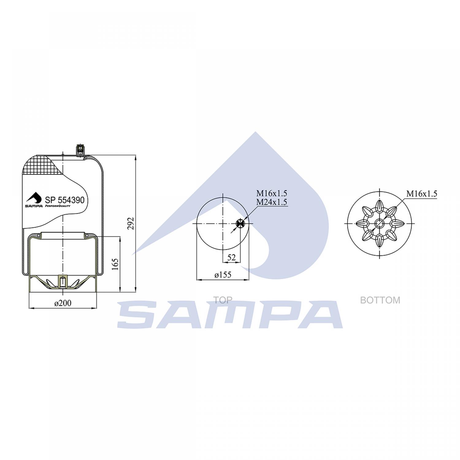 SP 554390-K01 SAMPA; MERCEDES HAVA KÖRÜĞÜ
